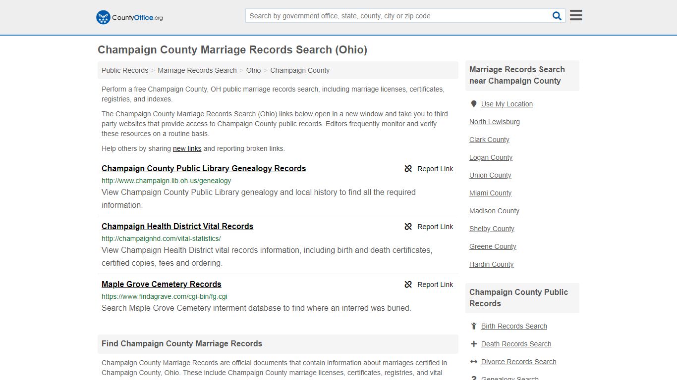 Marriage Records Search - Champaign County, OH (Marriage ...